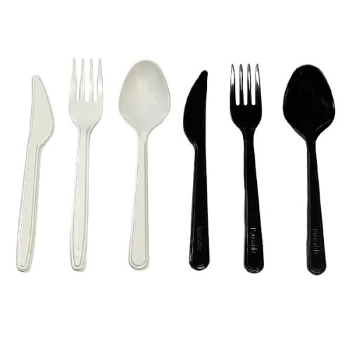 Villa újrahasználható PS műanyag 180mm fekete 100 darabos