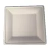 Papírtányér eldobható KOMP szögletes cukornád lebomló 20x20 cm natúr 50 darabos
