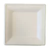 Papírtányér eldobható KOMP szögletes cukornád lebomló 20x20 cm natúr 50 darabos