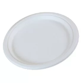   Papírtányér eldobható KOMP cukornád lebomló 25,4 cm natúr 125 darabos