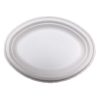 Papírtányér eldobható ovális KOMP cukornád lebomló 25,4x19,05 cm natúr 125 darabos