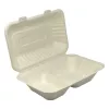 Papírdoboz eldobható 2 részes ételes KOMP cukornád lebomló 23X15x8cm cm natúr 125 darabos