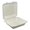 Papírdoboz eldobható 1 részes ételes KOMP cukornád lebomló 23X23x8cm natúr 100 darabos