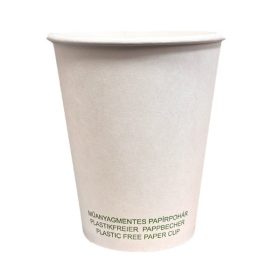   Pohár eldobható papír műanyagmentes 3 dl fehér  50 darabos (12332)