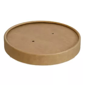   Levesespohár tető eldobható papír barna kraft 118 mm 25 darabos