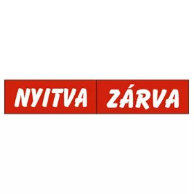 Piktogram Nyitva-zárva (kétold. tábla) piros