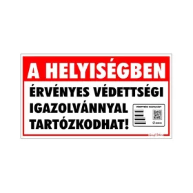   Matrica A helyiségben érvényes védettségi igazolvánnyal tartózkodhat "C"