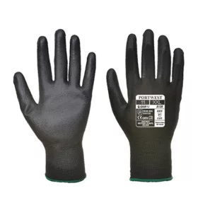   Kesztyű mártott PORTWEST nylon PU tenyérrel fekete 11-es 2 darab/pár