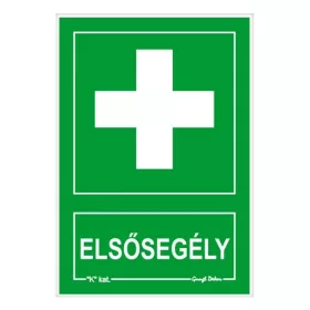 Matrica Elsősegély 11,5 x 16,5 cm "K"