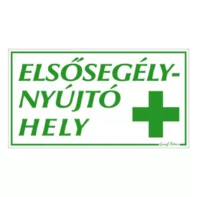   Matrica Elsősegélynyújtó hely  17,5 x 25 cm "C"