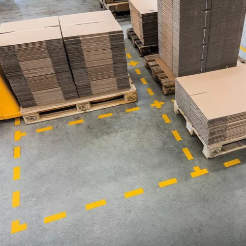 Padlójelölő Talakzat DURABLE öntapadós 100x150 mm sárga 10 darabosnag