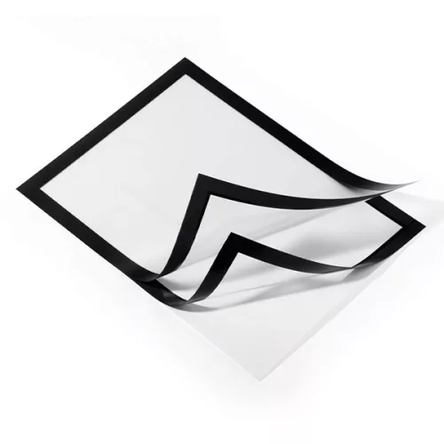 Infokeret DURABLE Duraframe A/4 sima felületre mágneses fekete 2 darabos