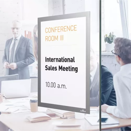 Infokeret DURABLE Duraframe A/4 sima felületre mágneses ezüst 2 darabos