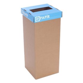   Hulladéktároló karton szelektív 50 L papírhoz magyar felirattal