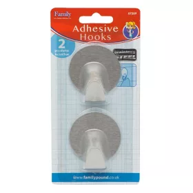 Akasztó szett öntapadós rozsdamentes acél 2 darabos