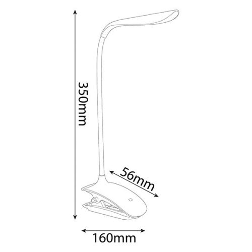 Asztali lámpa AVIDE Clip LED 1,5W fehér