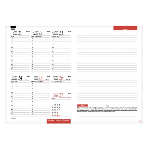 Tanítói zsebkönyv REALSYSTEM papírborító A/5 heti szirmok 2026-2027