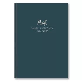   Tanári zsebkönyv TOPTIMER Prof PVC műbőrborító A/5 heti 145x205 mm Középkék 2026-2027