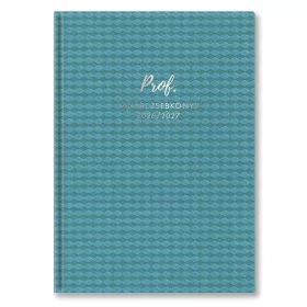   Tanári zsebkönyv TOPTIMER Prof PU műbőrborító A/5 heti 145x205 mm Türkiz 2026-2027