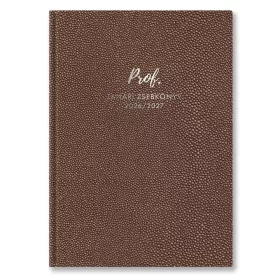   Tanári zsebkönyv TOPTIMER Prof PU műbőrborító A/5 heti 145x205 mm Bronz 2026-2027