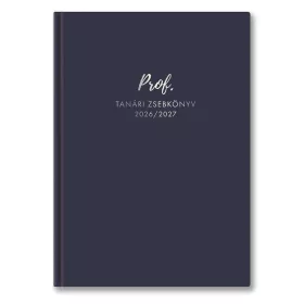   Tanári zsebkönyv TOPTIMER Prof PVC műbőrborító A/5 heti 145x205 mm Kék 2026-2027
