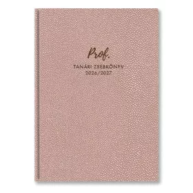   Tanári zsebkönyv TOPTIMER Prof PVC műbőrborító A/5 heti 145x205 mm Púder bubble 2026-2027