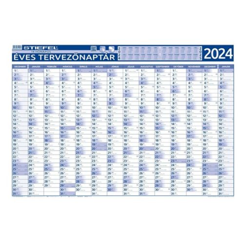 Tervezőnaptár STIEFEL 2024  70x100 cm 2 oldalas éves 14 havi