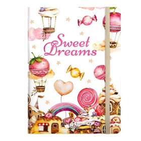   Notesz ponthálós DOLCE BLOCCO Secret Journal A/5 176 oldalas Sweet Dreams keménytáblás gumis