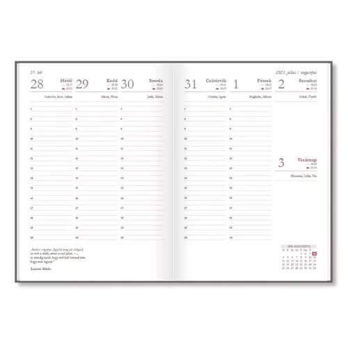 Tanári zsebkönyv PD CALENDAR papírborító A/5 Compass 2026-2027