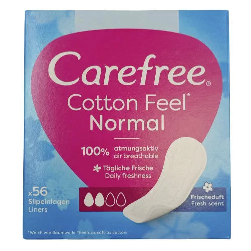 Tisztasági betét CAREFEE Cotton fresh 56 darabos