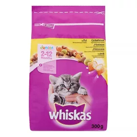   Állateledel száraz WHISKAS Junior macskáknak csirkehússal 300 g