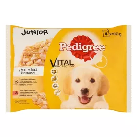   Állateledel alutasakos PEDIGREE Junior kutyáknak 4-pack csirke-marha válogatás 4x100 g
