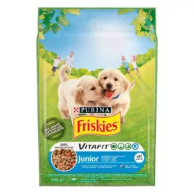   Állateledel száraz PURINA Friskies Vitafit Junior kutyáknak csirkével, zöldséggel és tejjel 500 g