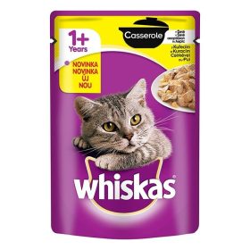   Állateledel alutasakos WHISKAS Casserole macskáknak csirke 85 g
