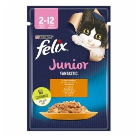   Állateledel alutasakos FELIX Fantastic Junior macskáknak csirke 85 g