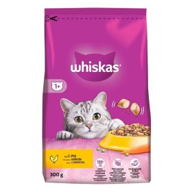   Állateledel száraz WHISKAS macskáknak csirkeússal májas falatkákkal 300 g