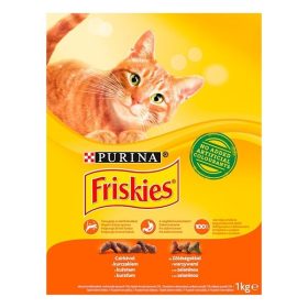   Állateledel száraz PURINA Friskies macskáknak csirkével és zöldséggel 1 kg