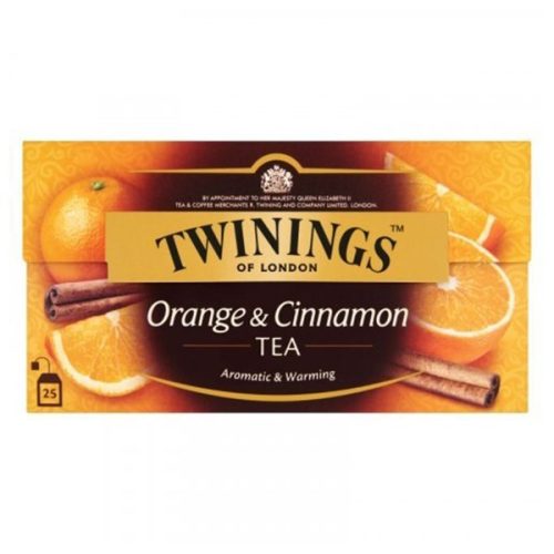 Fekete tea TWININGS narancs és fahéj 25 filter/doboz