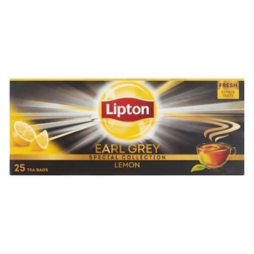 Fekete tea LIPTON Earl Grey Lemon 25 filter/doboz