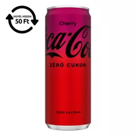   Üdítőital szénsavas COCA-COLA Cherry Zero dobozos 0,33L DRS