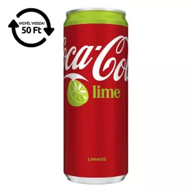 Üdítőital szénsavas COCA-COLA Lime dobozos 0,33L DRS