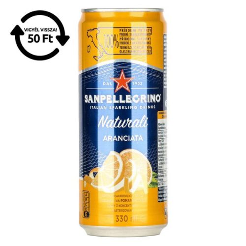 Üdítőital szénsavas SAN PELLEGRINO Aranciata narancs 0,33L DRS
