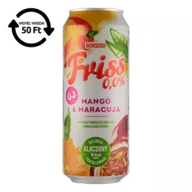   Alkoholmentes sör BORSODI Friss mango-maracuja 0,0% 500 ml DRS