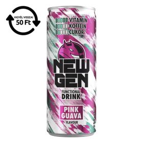 Üdítőital szénsavas HELL Newgen Pink guava 0,25L DRS