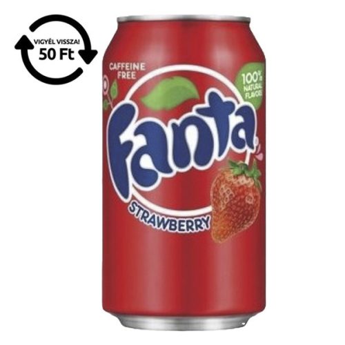 Üdítőital szénsavas FANTA Strawberry 355 ml DRS