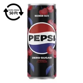 Üdítőital szénsavas PEPSI Cherry zero dobozos 0,33L DRS