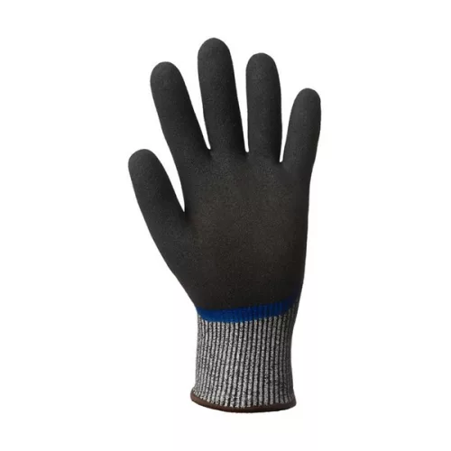 Kesztyű mártott COVERGUARD Eurocut N505 vágásbiztos nitril szürke/kék 7-es 2 darab/pár