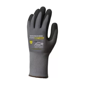   Kesztyű mártott COVERGUARD Eurolite mikrohabosított nitril szürke/fekete 8-as 2 darab/pár