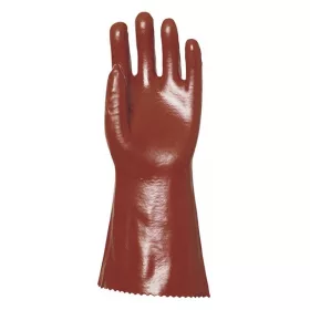   Kesztyű mártott COVERGUARD PVC vegyszerálló sav, lúg és olajálló piros 10-es 2 darab/pár