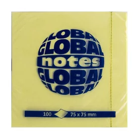   Öntapadós jegyzet GLOBAL Notes 3654-01 75x75mm sárga 100 lap